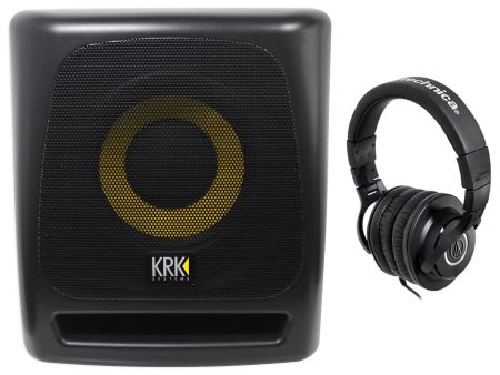 KRK 8S v2 8  109w Active Studio Subwoofer w Class D Amp+MDF Enclosure+Headphones For Discount