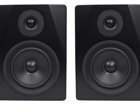 Rockville APM5B 5.25  2-Way 250W Active Powered USB Studio Monitor Speakers Pair Hot on Sale