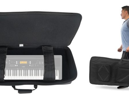 Rockville 76 Key Padded Rigid Durable Keyboard Gig Bag Case For YAMAHA PSR-EW300 Online Hot Sale