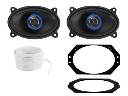 AUTOTEK 4x6  Front Speaker Replacement+Harness For 2003-2006 Jeep Wrangler TJ Fashion