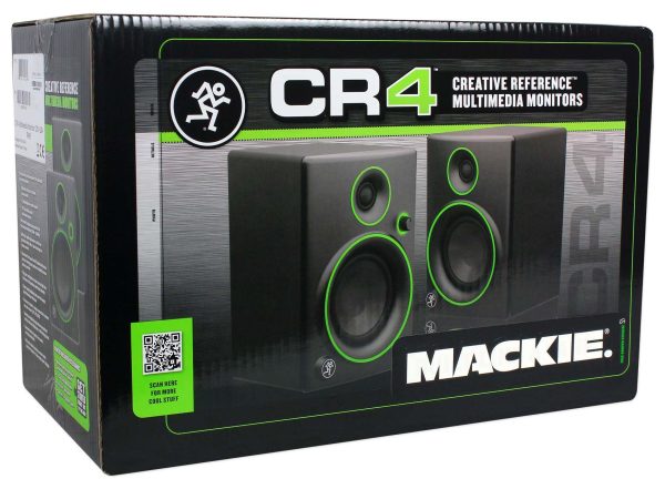 (2) Mackie CR4 4  Creative Reference Multimedia Monitors+Headphones For Discount