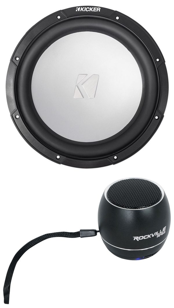 Kicker 45KM104 10  350w Marine Boat Subwoofer SVC 4-ohm Sub+Home Speaker KM10 For Sale