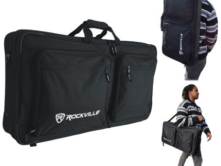 Rockville DC27 Padded DJ Bag Backpack Fits Roland GAIA 2 Sale