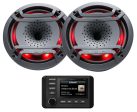 Kicker 46KMC4 3  LCD Marine Bluetooth USB Gauge Receiver+2) Hifonics 8  Speakers Cheap