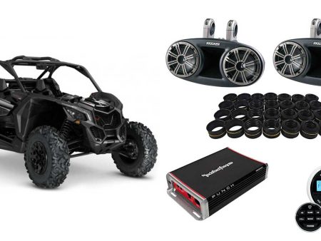 Kicker 6.75  Rollcage Speakers+2-Ch Amp+Bluetooth Receiver For Can-Am Maverick Online now