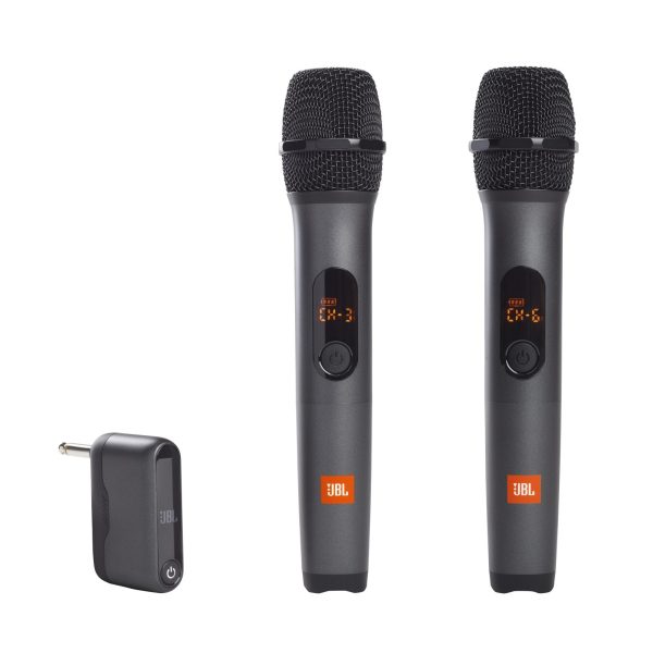 (2) JBL Wireless Microphones w  Metal Heads Grilles+Dual-Channel Mic Receiver Online