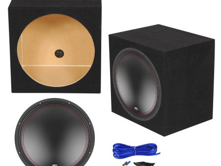 MTX 5515-44 15  800 Watt DVC 4-ohm Car Audio Subwoofer+Sealed Sub Box Enclosure Fashion