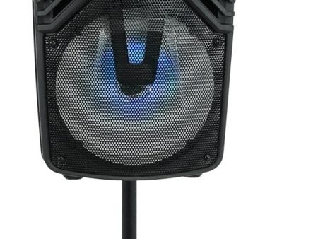 Technical Pro STAGE28 Dual 8  Rechargeable LED Bluetooth Speaker + Stand + Mic Online now