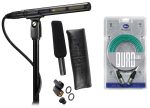 Audio Technica AT875R Short Shotgun Condenser Microphone Mic+Blue XLR Cable Online now