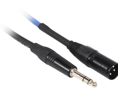 Rockville RCXMB20BL 20  Male REAN XLR to 1 4   TRS Cable Blue 100% Copper For Cheap