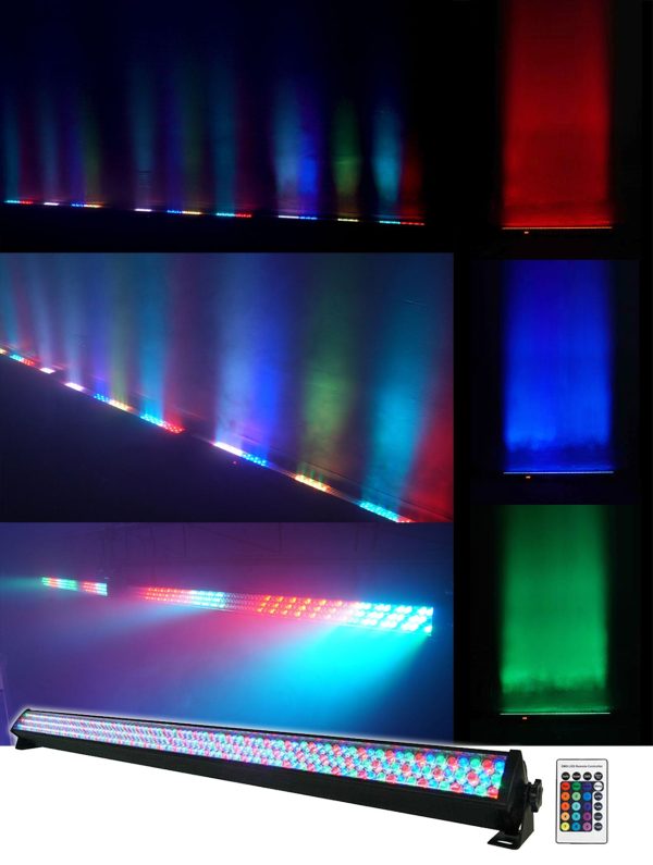 Rockville ROCKSTRIP 252 LED 5 Channel DMX RGB Color Strip DJ Wash Up Light Bar Discount