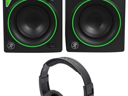 (2) Mackie CR4 4  Creative Reference Multimedia Monitors+Headphones For Discount