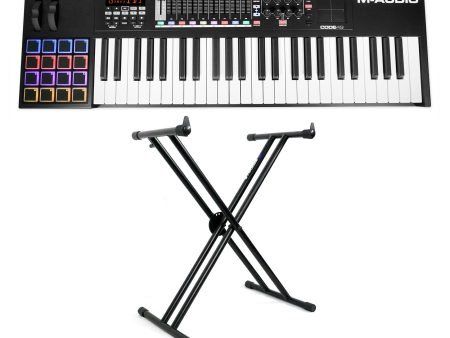 M-Audio Code 49 49-Key USB MIDI Keyboard Controller w  X Y Pad CODE49 + Stand For Discount