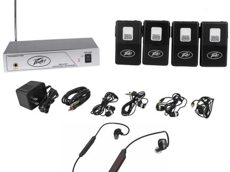 Peavey ALS 72.1 Mhz Assisted Listening System With 4 Receivers+Fender Earbuds Online Sale