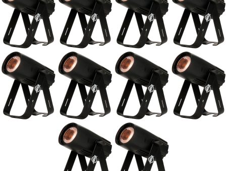 (10) American DJ ADJ SABER SPOT DTW Compact 15Watt Warm White LED DMX Spotlights Discount