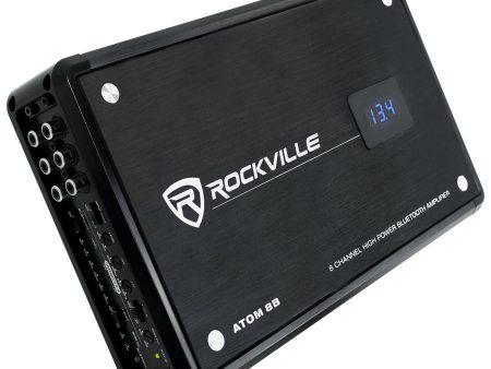 Rockville ATOM 8B 8 Channel 3500 Watt Marine Boat Amplifier Amp with Bluetooth Online