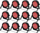 (12) Chauvet DJ SLIMPAR 56 ILS DMX RGB LED Par Wash Up-Lights For Discount