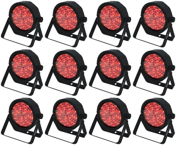 (12) Chauvet DJ SLIMPAR 56 ILS DMX RGB LED Par Wash Up-Lights For Discount