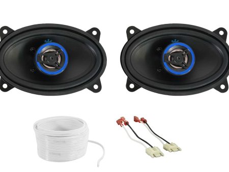 AUTOTEK 4x6  Front Speaker Replacement+Harness For 1987-1995 Jeep Wrangler YJ Online Hot Sale