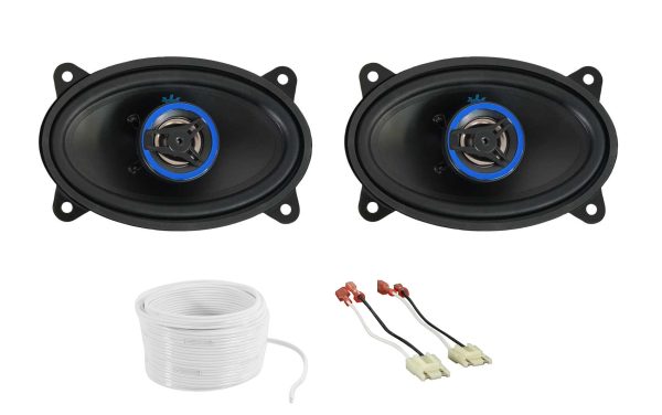 AUTOTEK 4x6  Front Speaker Replacement+Harness For 1987-1995 Jeep Wrangler YJ Online Hot Sale