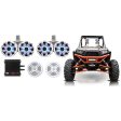 2) KICKER 45KMTDC65W Dual 6.5  LED Tower+(2) Marine Speakers+Amp For RZR ATV UTV Online Sale