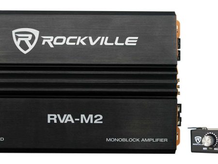 Rockville RVA-M2 2500w Peak 625w RMS @ 1 Ohm Amplifier Mono Car Amp+Remote Cheap