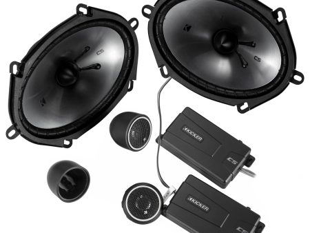 KICKER 46CSS684 6X8  450w Car Audio Component Speakers w  0.75  Tweeters CSS68 Hot on Sale