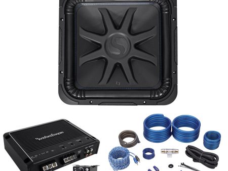 Kicker L7S154 15  2000w Solobaric L7S Car Subwoofer+Rockford Amplifier+Amp Kit For Discount