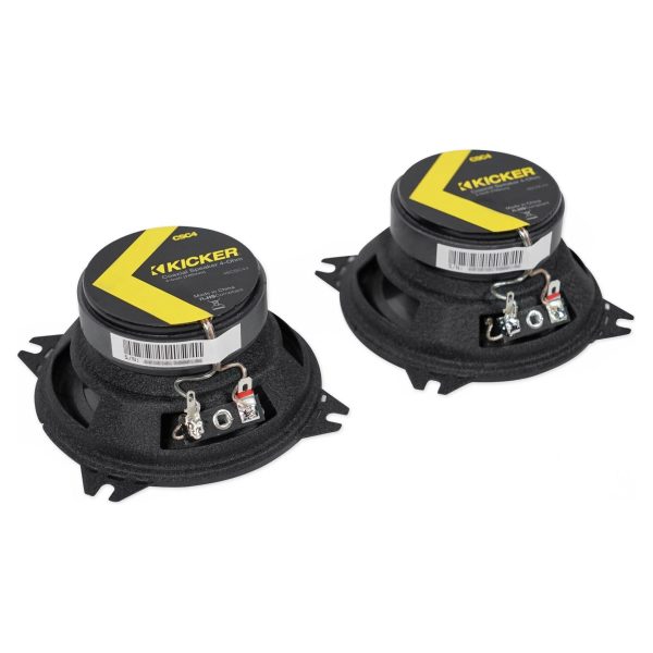 Pair KICKER 46CSC44 4  300 Watt 4-Ohm 2-Way Car Audio Coaxial Speakers CSC44 For Discount