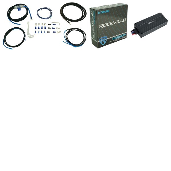 Rockville ATV420 V2 4 Channel UTV Motorcycle Bluetooth Amplifier IP65+Amp Kit For Discount