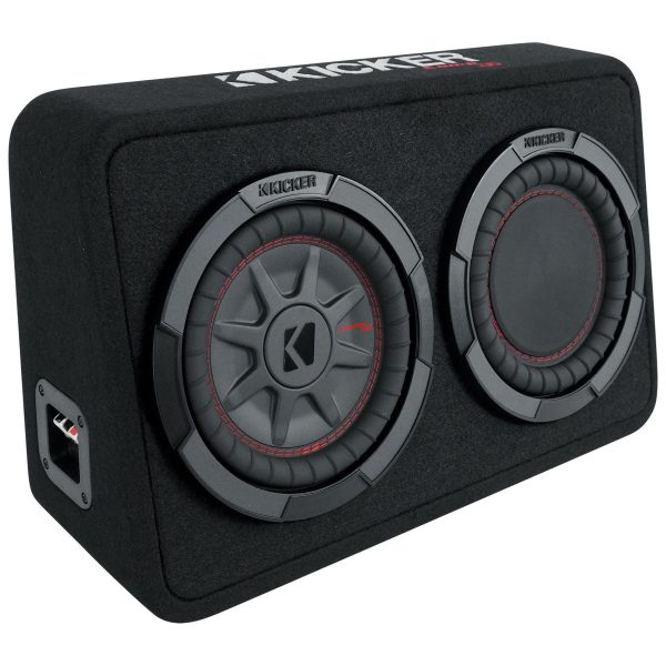 KICKER 48TCWRT82 CompRT 8  600w Shallow Car Subwoofer+Sub Box Enclosure COMPRT12 For Discount