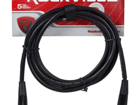 Rockville RDX3M10 10 Foot 3 Pin DMX Lighting Cable 100% OFC Copper Female 2 Male For Cheap