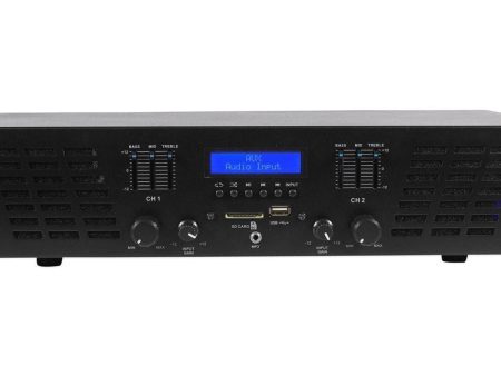 Technical Pro AX5000 5000 Watt 2 Channel 2U DJ Power Amplifier w USB, SD, EQ Hot on Sale