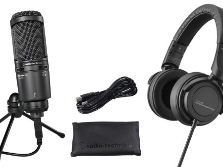 Audio Technica AT2020USB+ PLUS Recording Mic+Beyerdynamic DT 240 Pro Headphones on Sale