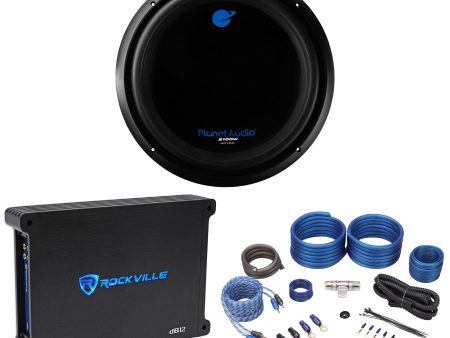 Planet Audio AC15D 2100 Watt 15  Car Audio Subwoofer+Mono Amplifier+Amp Kit Cheap