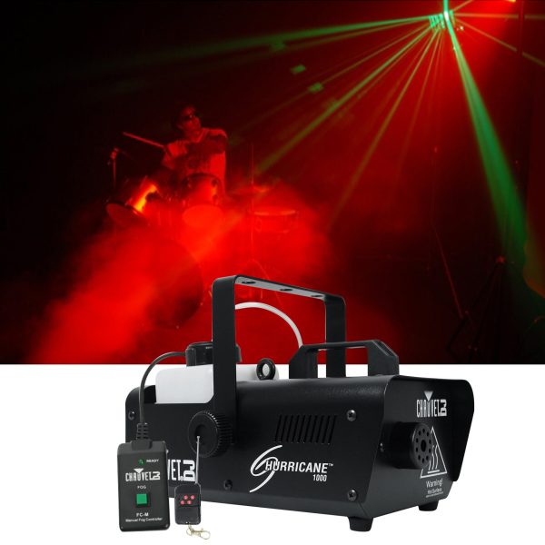 Chauvet DJ H1000 Hurricane 1000 Compact Fog Machine+Wired Remote-10,000 CFM Cheap