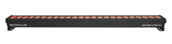 Rockville BATTERY STRIP 24 Rechargeable RGBW Color DJ Wash Light Bar DMX Remote Online