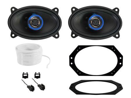 AUTOTEK 4x6  Front Speaker Replacement+Harness For 1997-2002 Jeep Wrangler TJ Cheap