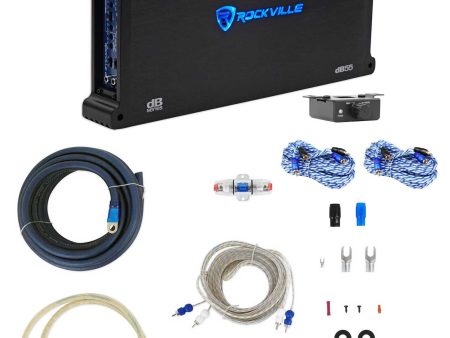 Rockville dB55 4000w Peak 980w RMS 5 Channel Car Amplifier+Memphis Amp Kit Fashion