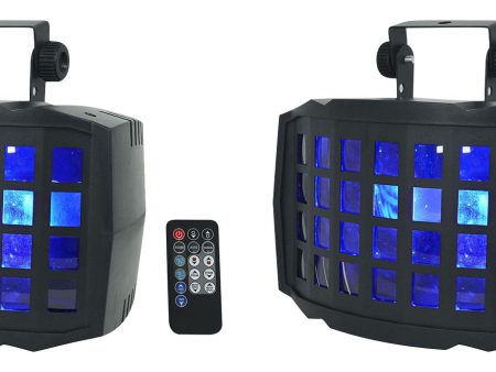 Rockville (2) BD20 Battery Powered DJ Party Derby Lights w Wireless DMX Cheap