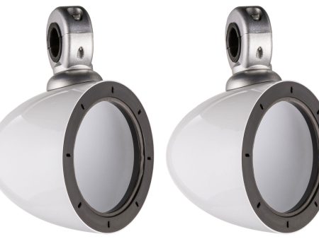 Pair Kicker 40KMMTESW 4  Mini Marine Tower Enclosures in White For Discount