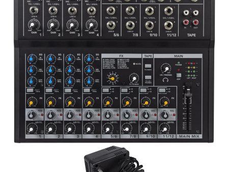 Mackie Mix12FX 12-Channel Compact Mixer W FX Proven Performance Built Rugged Supply