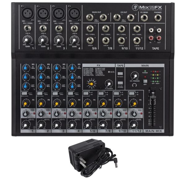 Mackie Mix12FX 12-Channel Compact Mixer W FX Proven Performance Built Rugged Supply