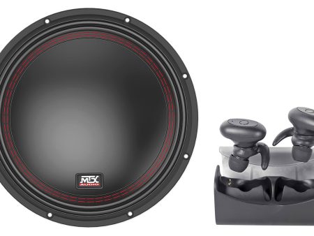 MTX 5510-22 10  400 Watt RMS DVC 2-ohm Car Audio Subwoofer Sub+TRuRock Earbuds Discount