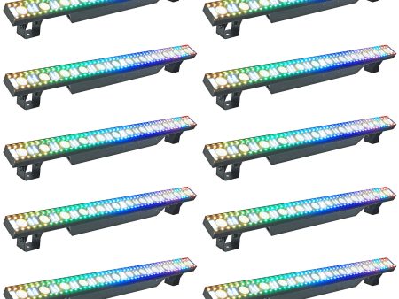 (10) Rockville Pixel Hybrid Bar Battery Linear Wash Strobe Blinder Light Strips Online