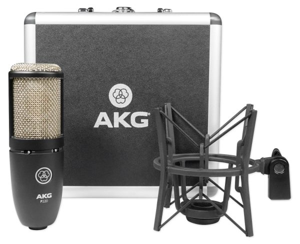 AKG P220 Studio Condenser Microphone Recording Mic+Shockmount+Carry Case Online Sale