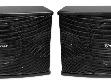 Pair Rockville KPS10 10  3-Way 1200 Watt Karaoke Speakers +Wall Brackets   MDF! Fashion