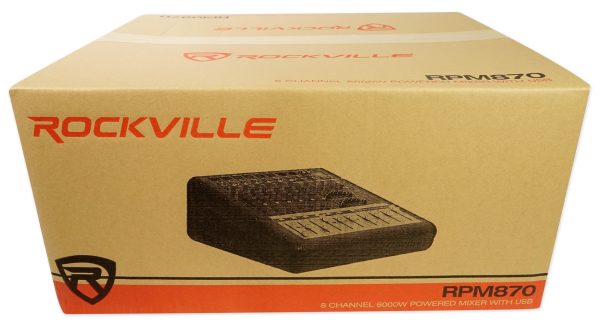 Rockville RPM870 8 Channel 6000w Powered Mixer w  USB, Effects, 8 XDR2 Mic Pres Discount