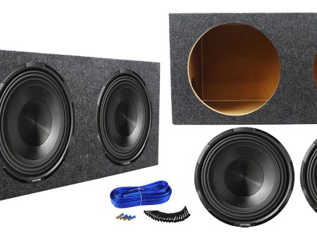 (2) ALPINE X-W12D4 12  900w RMS Car Audio Subwoofers+Sealed Sub Box Enclosure Supply