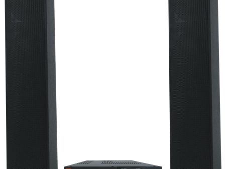 JBL CSA 280Z Amplifier+(2) Column Line Array 70V Commercial Speakers in Black Online Sale